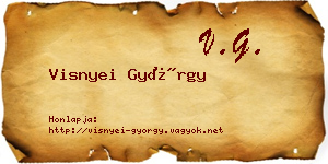 Visnyei György névjegykártya